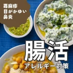 腸活アレルギー対策 蕁麻疹 目がかゆい 鼻炎